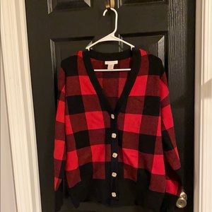 Plaid cardigan
